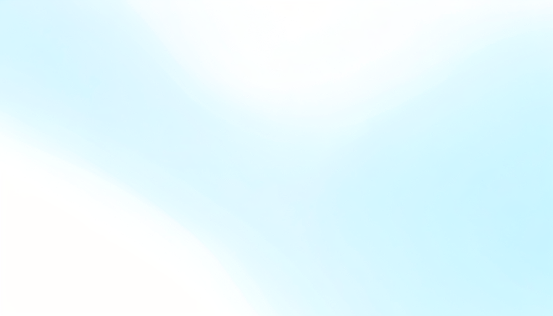 Crisp white-to-ice-blue gradient, minimal and fresh, abstract with a clean modern sensibility.