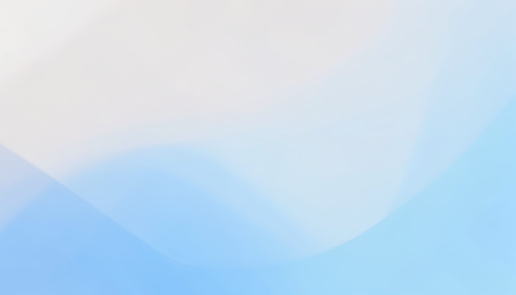 Light gray and sky blue gradient with airy open space suggesting creative minimalism