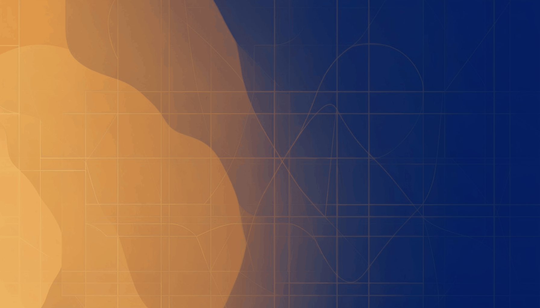Warm amber and deep blue abstract gradient with structured grid overlays, hinting at property listings and real estate data.